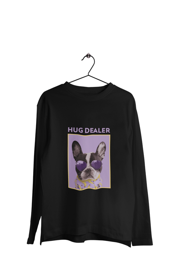 Hug Dealer - Men's Full Sleeves Dog T-shirt Success Activ - Letshandcraft