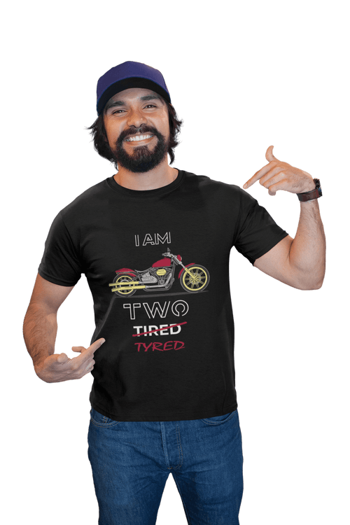 I am Two Tyred - Men's Bikers T-shirt - Letshandcraft