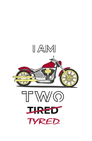 I am Two Tyred - Men's Bikers T-shirt - Letshandcraft