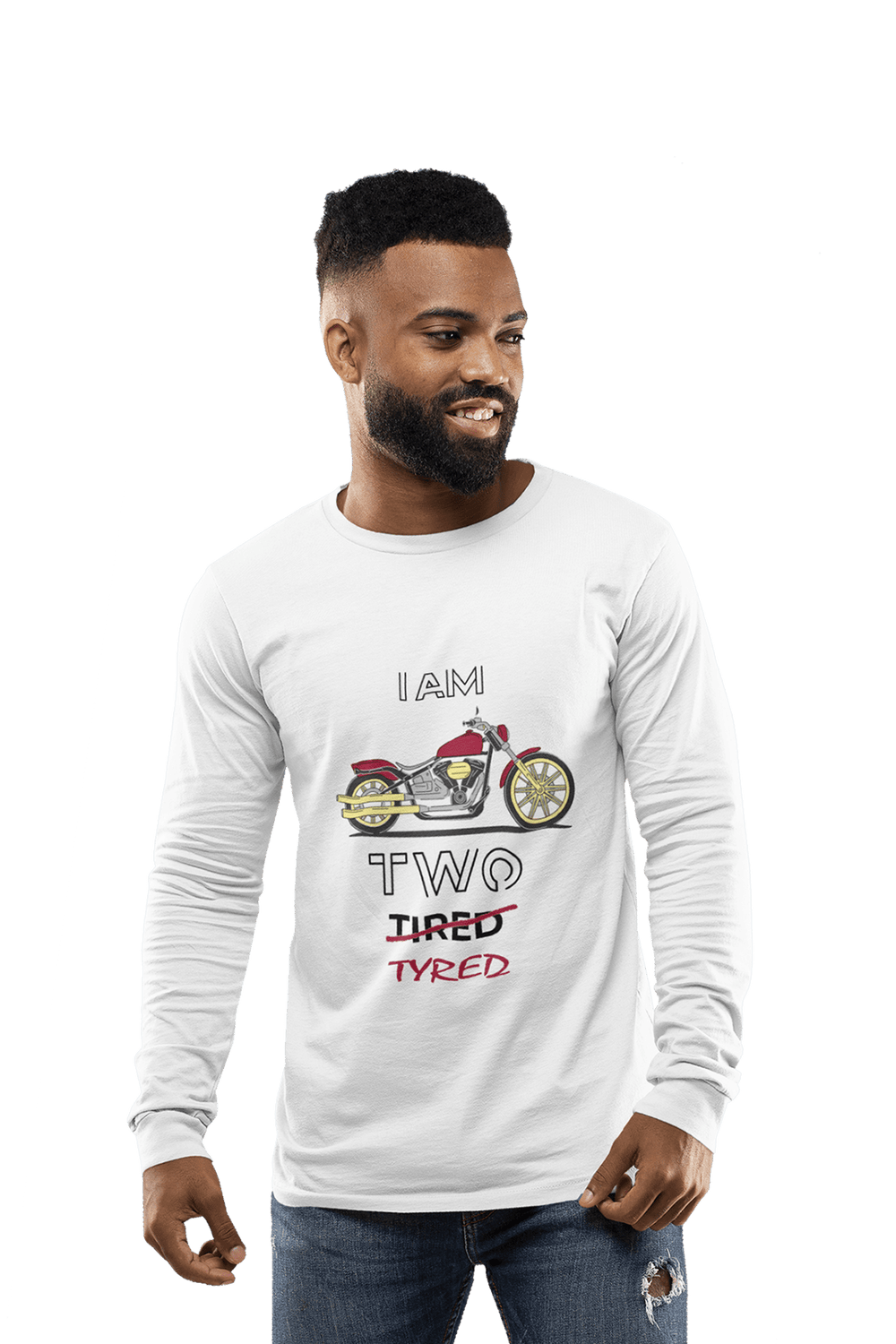 I am Two Tyred - Men's Full Sleeves Bikers T-shirt - Letshandcraft