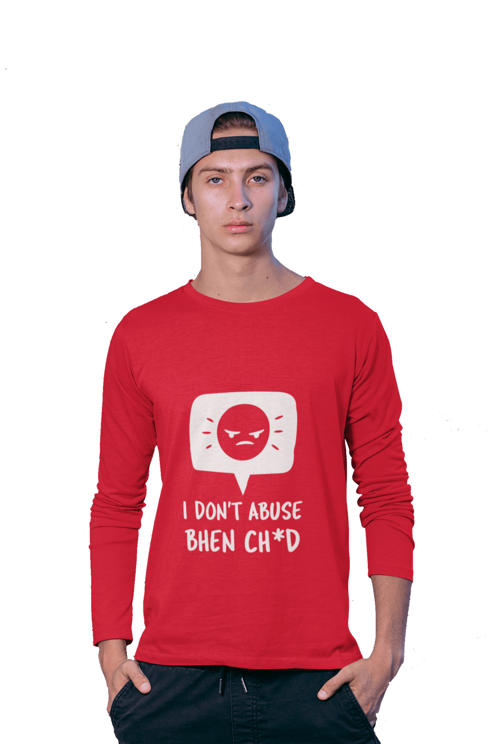 I Don't Abuse - Men's Full Sleeves Funny T-shirt - Letshandcraft