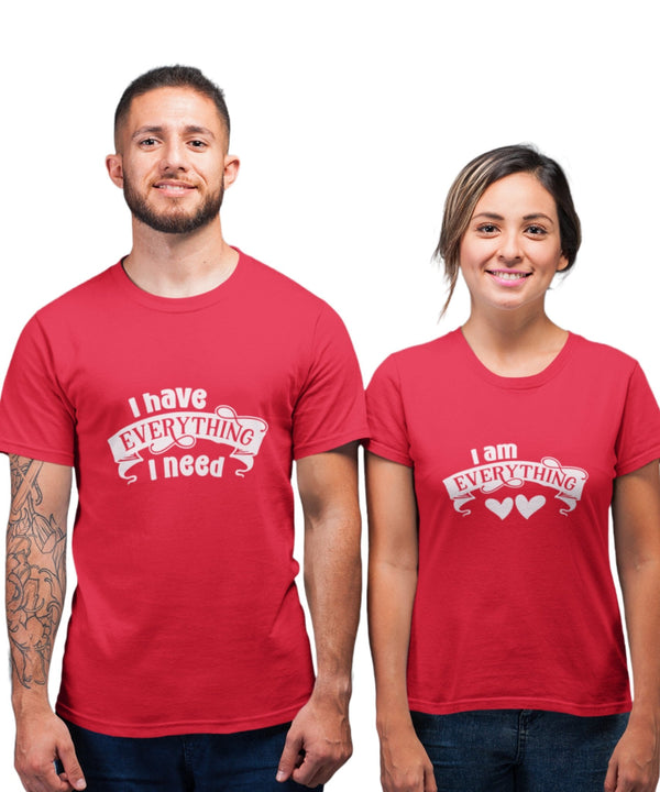 I have Everything v. I am Everything - Couple T-shirts (Pack of 2) - Letshandcraft