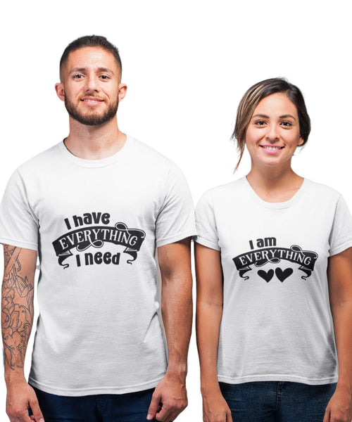 I have Everything v. I am Everything - Couple T-shirts (Pack of 2) - Letshandcraft