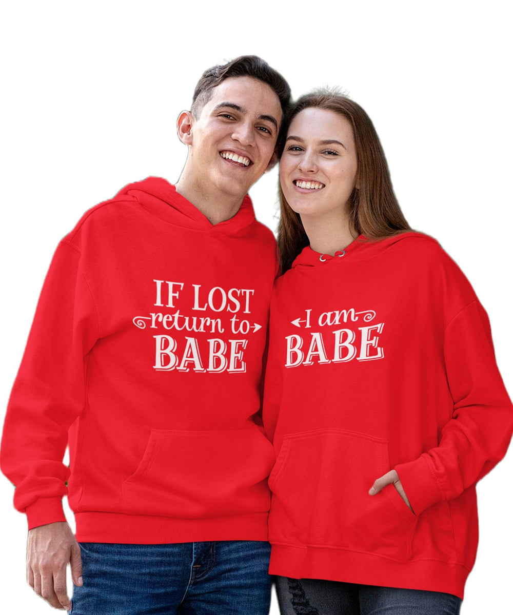 If Lost Return to Babe - Couple Hoodies (pack of 2) - Letshandcraft
