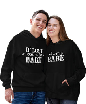 If Lost Return to Babe - Couple Hoodies (pack of 2) - Letshandcraft