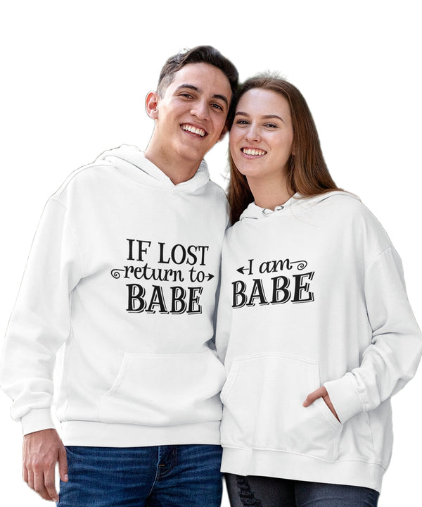 If Lost Return to Babe - Couple Hoodies (pack of 2) - Letshandcraft