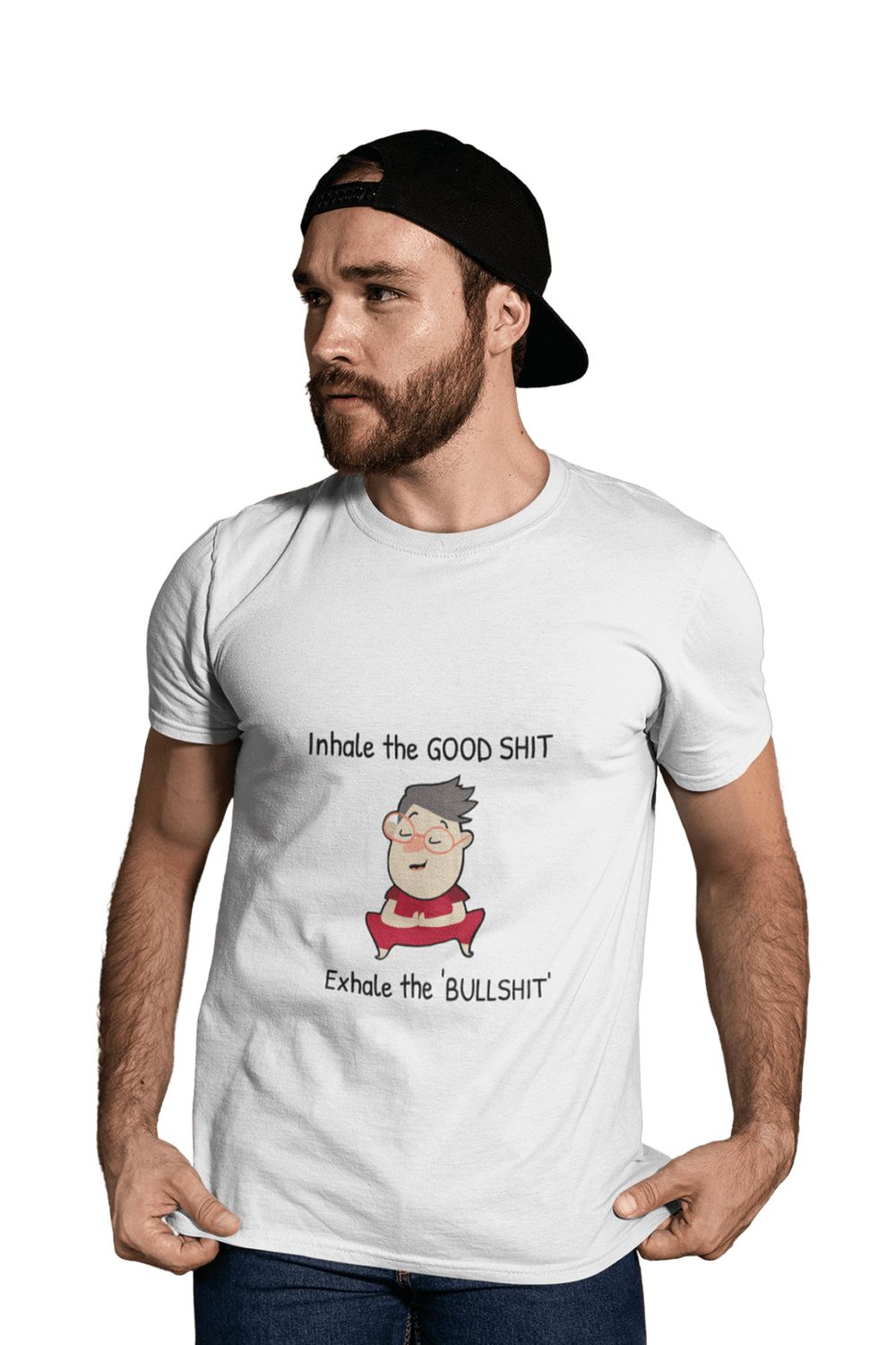 Inhale The Good Shit - Men's Funny Yoga T-shirt - Letshandcraft