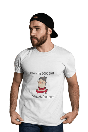 Inhale The Good Shit - Men's Funny Yoga T-shirt - Letshandcraft