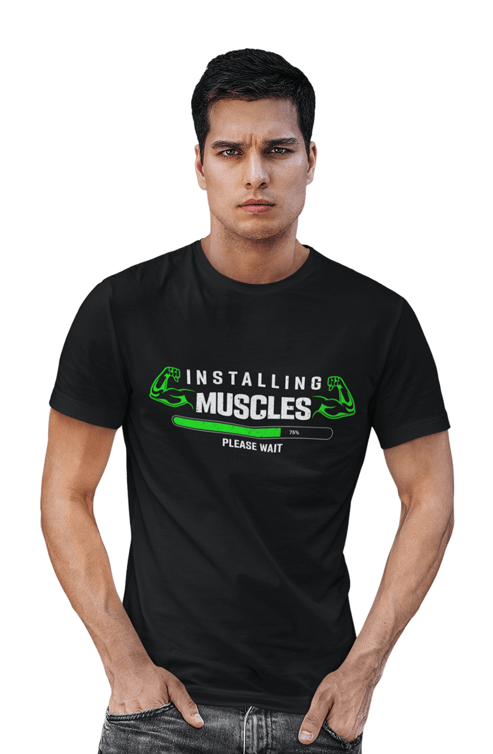 Installing Muscles - Men's Gym T-shirts - Letshandcraft