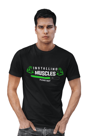 Installing Muscles - Men's Gym T-shirts - Letshandcraft