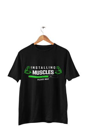 Installing Muscles - Men's Gym T-shirts - Letshandcraft