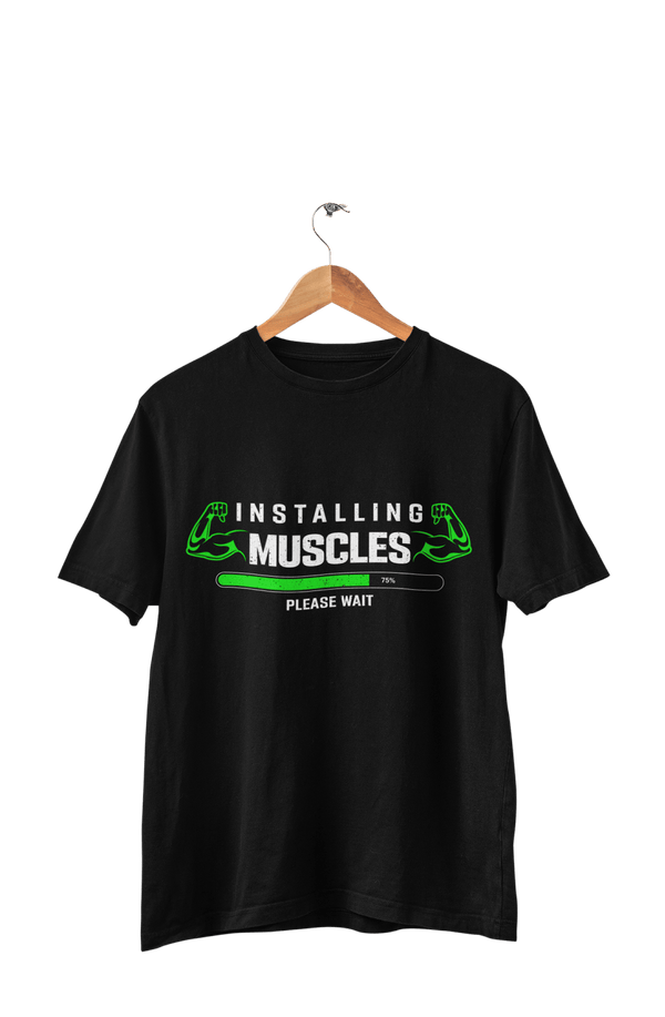 Installing Muscles - Men's Gym T-shirts - Letshandcraft