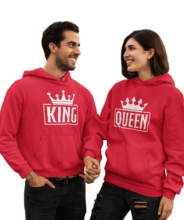 King & Queen - Couple Hoodies (pack of 2) - Letshandcraft