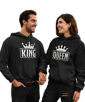 King & Queen - Couple Hoodies (pack of 2) - Letshandcraft