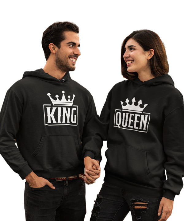 King & Queen - Couple Hoodies (pack of 2) - Letshandcraft