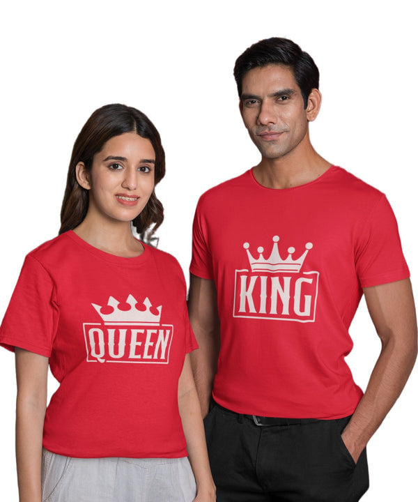King & Queen - Couple T-shirts (Pack of 2) - Letshandcraft