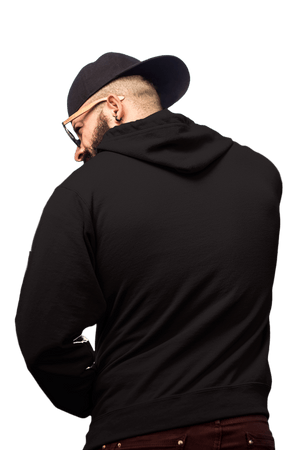 Learn To Rest - Black Gym Hoodies for Men (Printed on Front and Back, both) - Letshandcraft