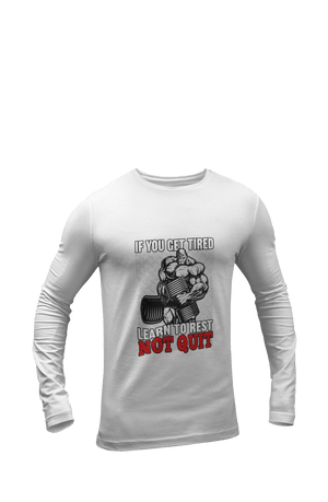 Learn to Rest - Men's Full Sleeves Gym T-shirt - Letshandcraft