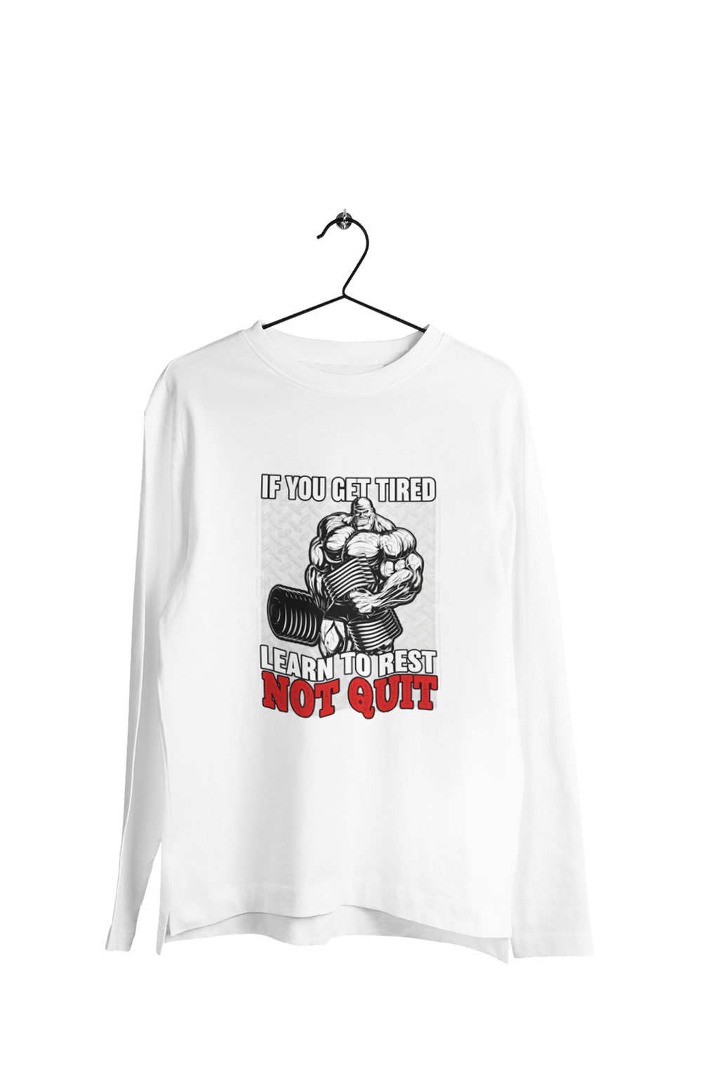 Learn to Rest - Men's Full Sleeves Gym T-shirt - Letshandcraft