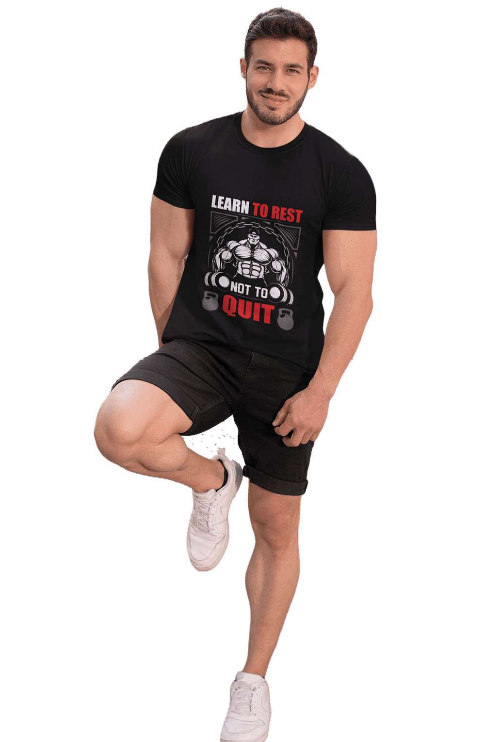 Learn to Rest Not to Quit - Men's Gym T-shirt - Letshandcraft