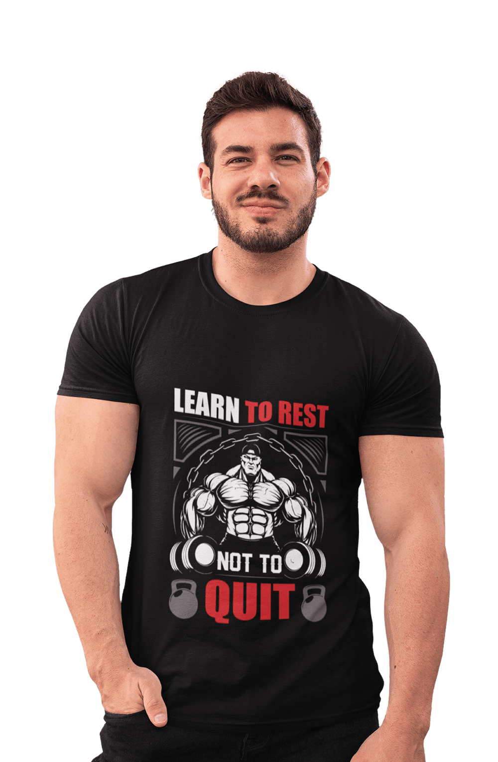 Learn to Rest Not to Quit - Men's Gym T-shirt - Letshandcraft