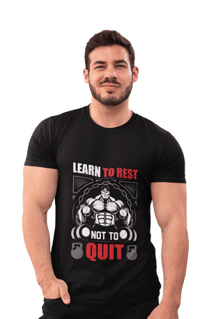 Learn to Rest Not to Quit - Men's Gym T-shirt - Letshandcraft