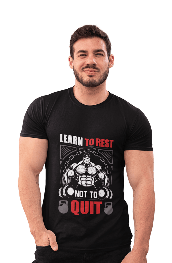 Learn to Rest Not to Quit - Men's Gym T-shirt - Letshandcraft