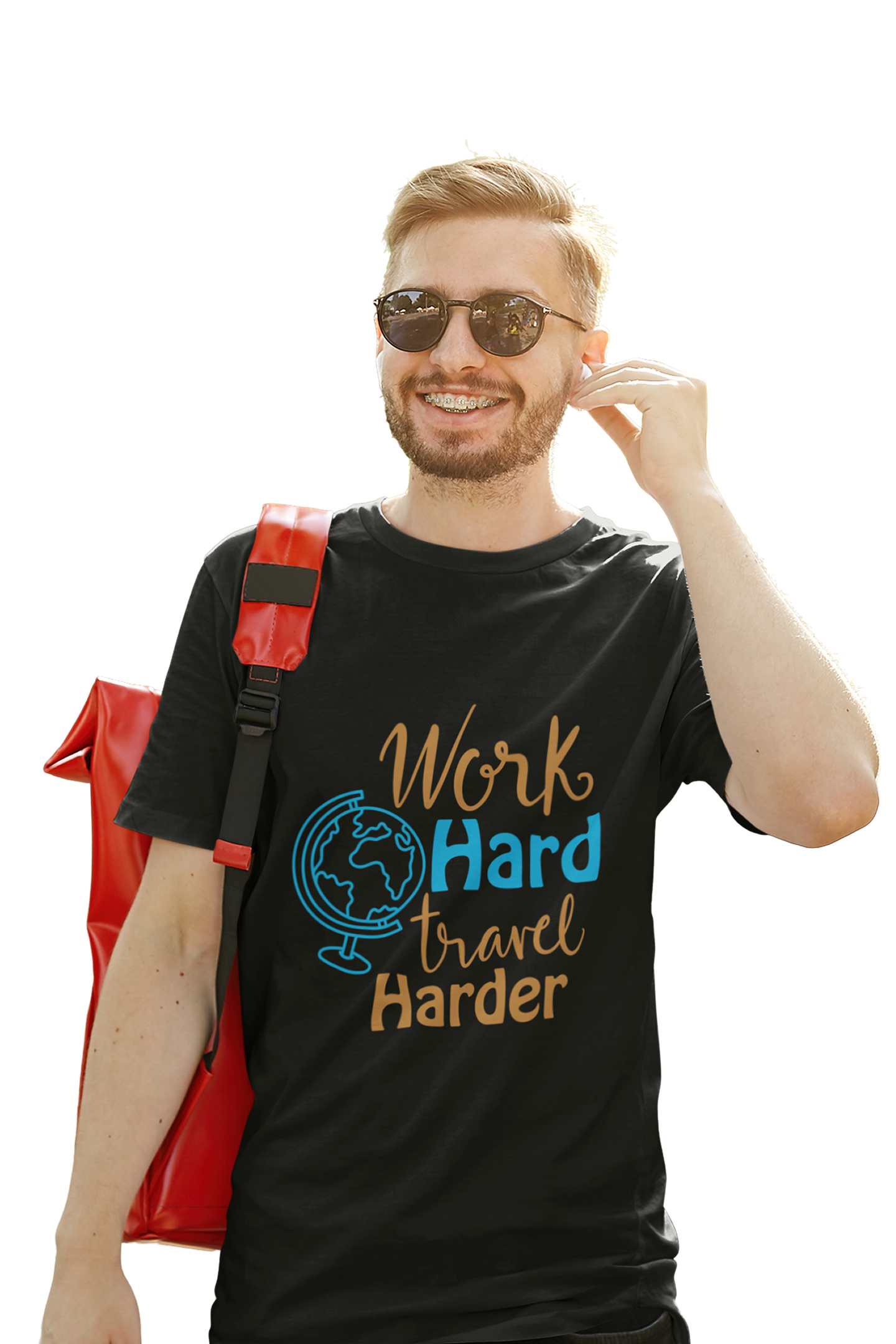 Work Hard Travel Harder - Men's Travellers T-shirt