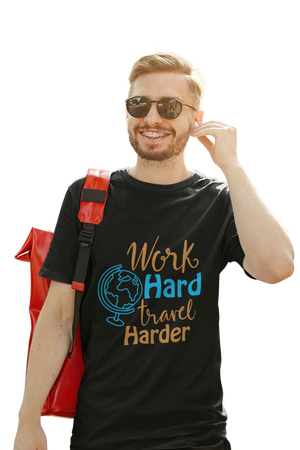 Work Hard Travel Harder - Men's Travellers T-shirt