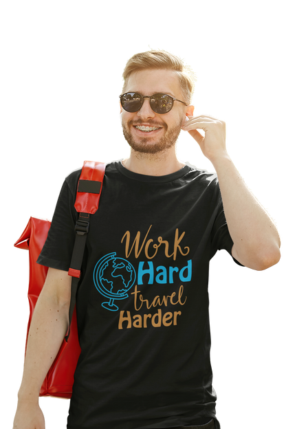 Work Hard Travel Harder - Men's Travellers T-shirt