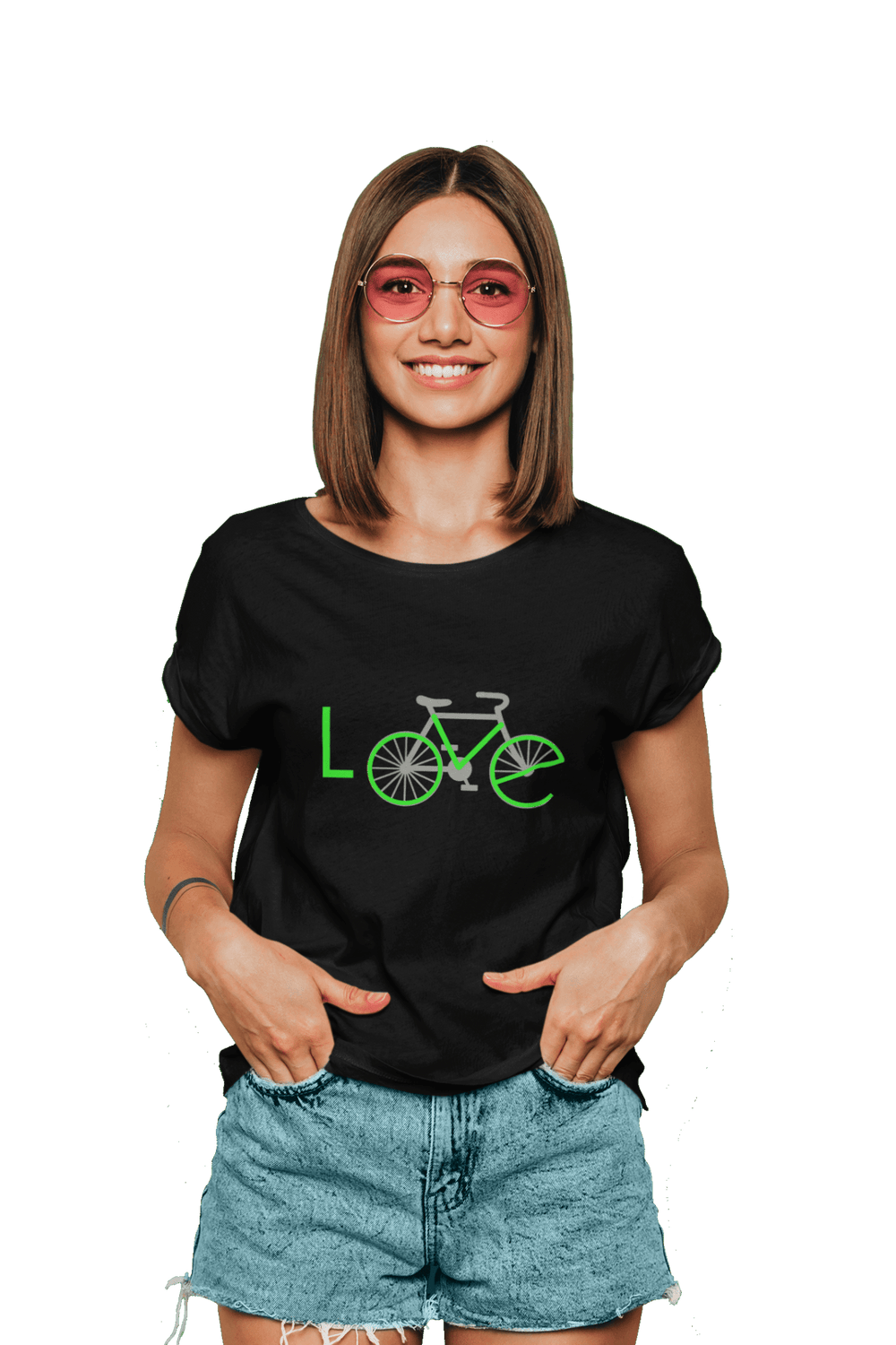 Love Bicycle - Women's Cyclist T-shirt - Letshandcraft
