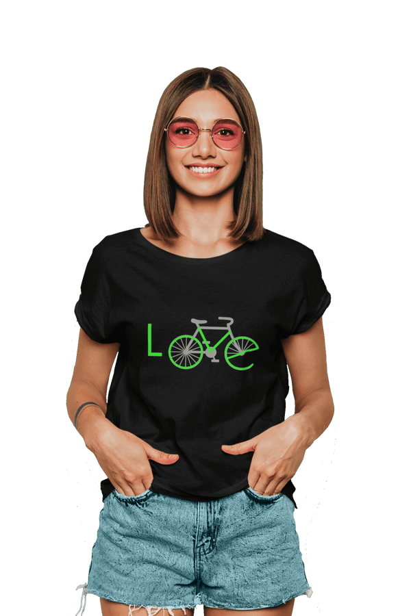 Love Bicycle - Women's Cyclist T-shirt - Letshandcraft