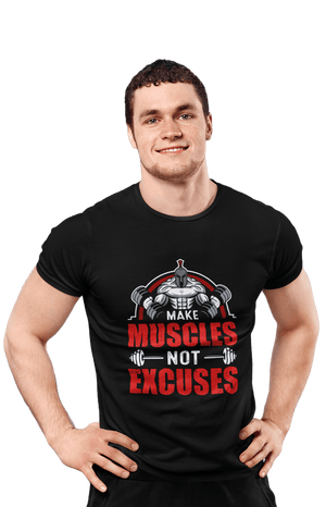 Make Muscles - Men's Gym T-shirt - Letshandcraft