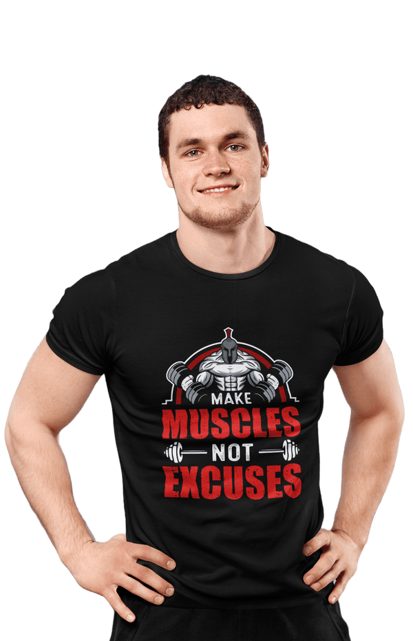 Make Muscles - Men's Gym T-shirt - Letshandcraft