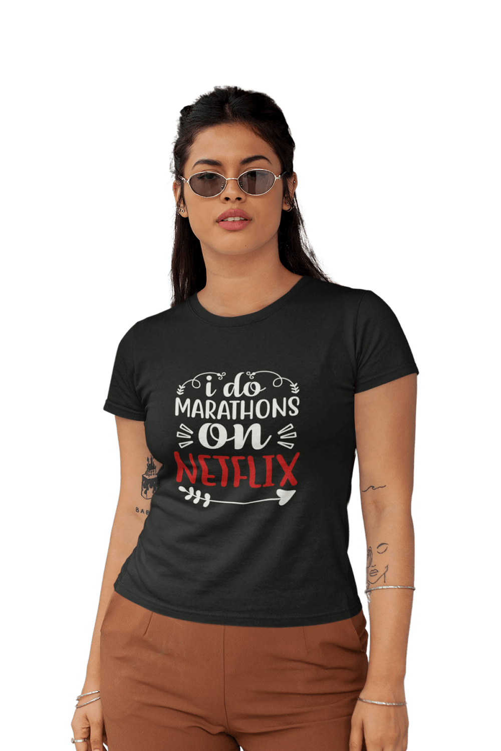 Marathon on Netflix - Women's Funny T-shirt - Letshandcraft