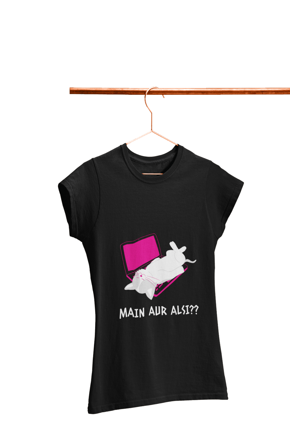 Me Aur Aalsi?? - Women's Funny T-shirt - Letshandcraft