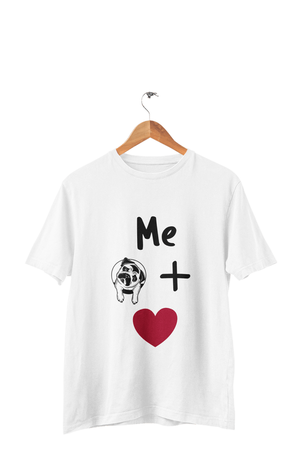 Me + Dog = Love - Men's Dog T-shirt - Letshandcraft