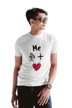 Me + Dog = Love - Men's Dog T-shirt - Letshandcraft