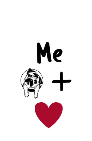Me + Dog = Love - Women's Dog T-shirt - Letshandcraft