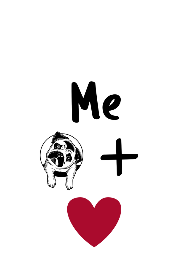Me + Dog = Love - Women's Dog T-shirt - Letshandcraft