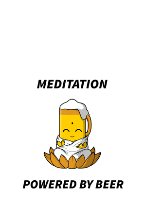 Meditation Powered by Beer - Beer Lovers Men's T-shirts - Letshandcraft