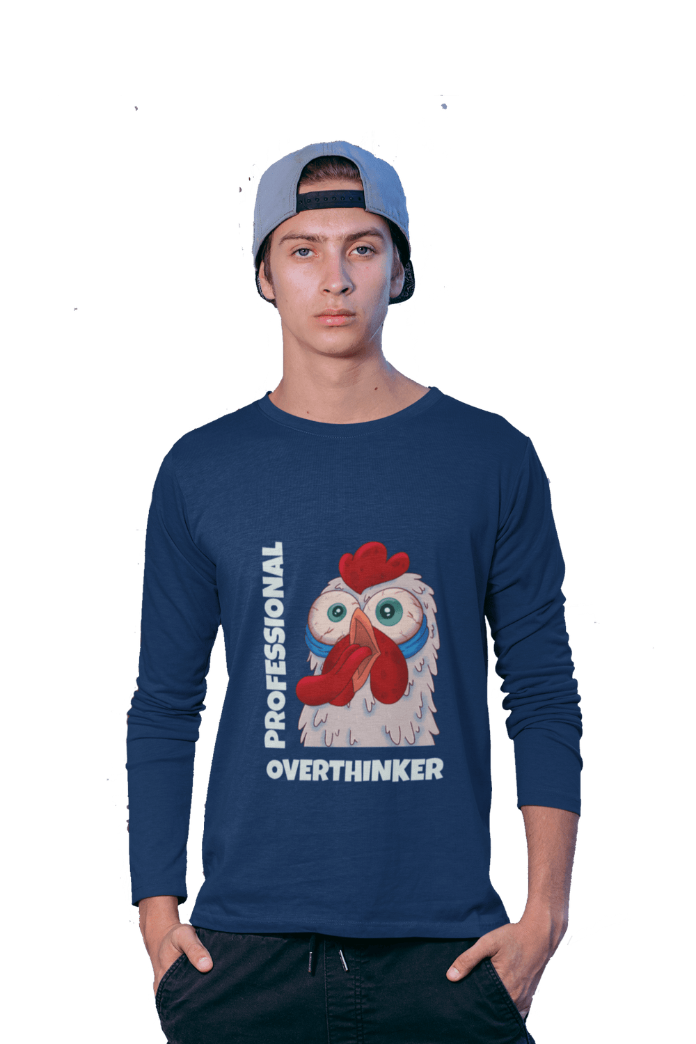 Professional Overthinker - Men's Full Sleeves Funny T-shirt - Letshandcraft