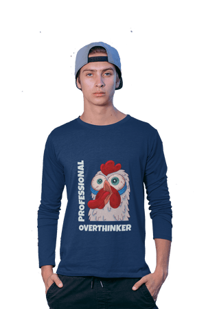 Professional Overthinker - Men's Full Sleeves Funny T-shirt - Letshandcraft
