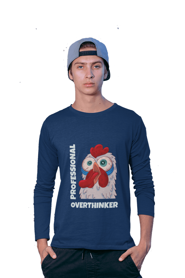 Professional Overthinker - Men's Full Sleeves Funny T-shirt - Letshandcraft