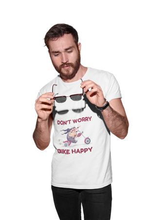 Don't Worry Bike Happy - Men's Bikers T-shirt