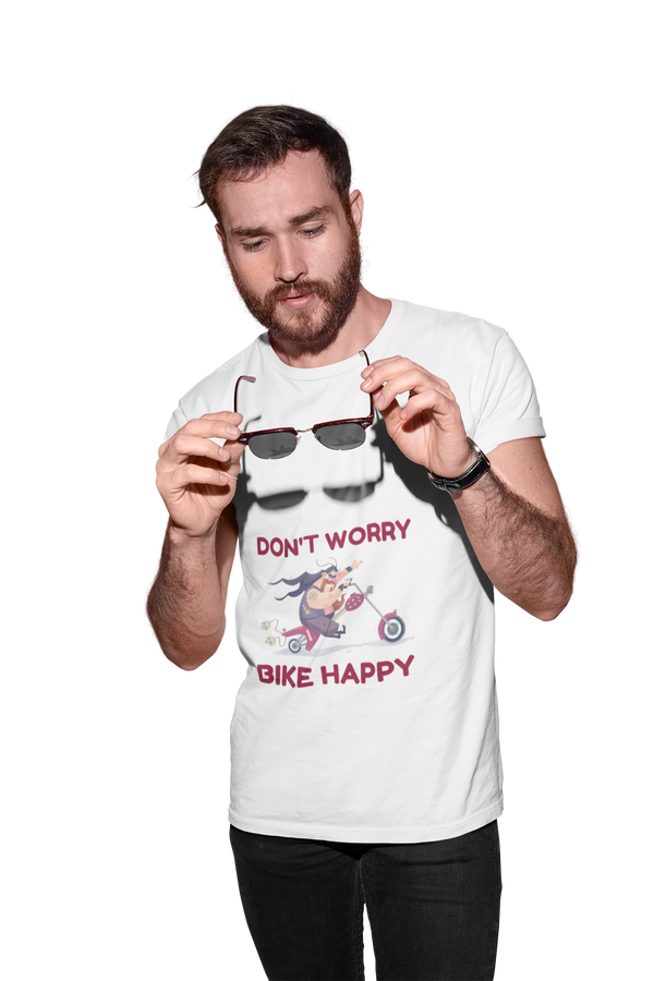 Don't Worry Bike Happy - Men's Bikers T-shirt