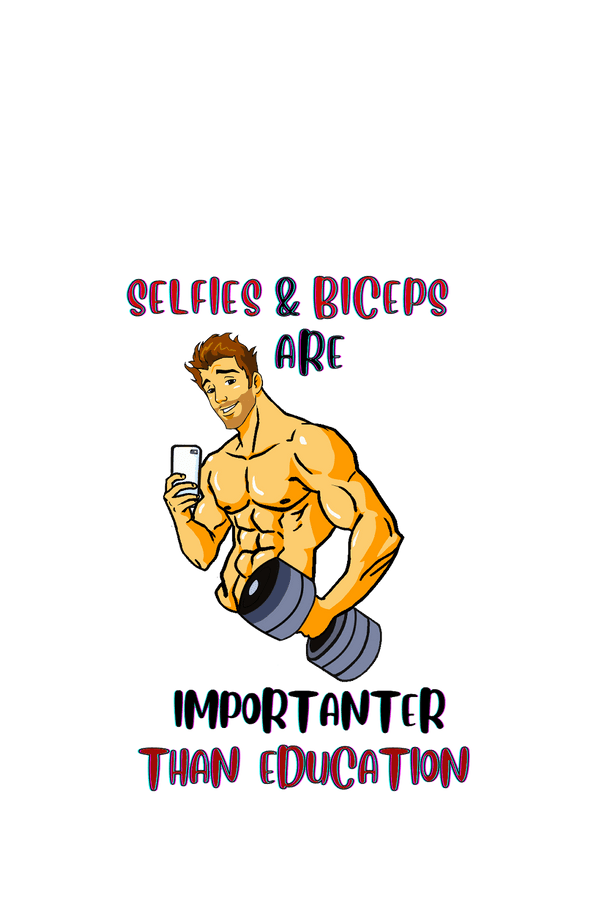 Selfies & Biceps - Men's Full Sleeves Gym T-shirt - Letshandcraft