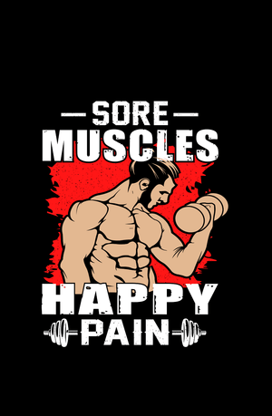 Sore Muscles Happy Pain - Men's Gym T-shirt - Letshandcraft