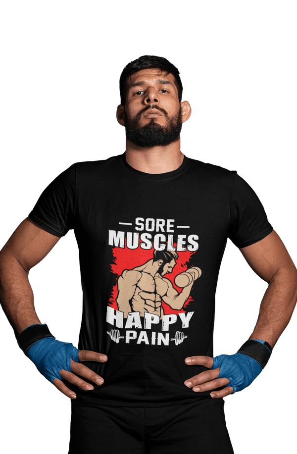 Sore Muscles Happy Pain - Men's Gym T-shirt - Letshandcraft