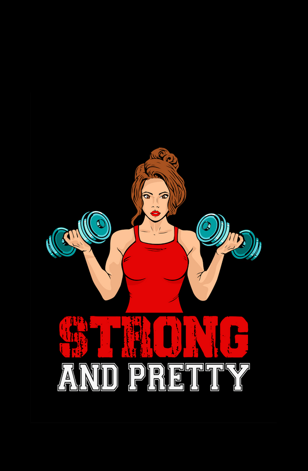 Strong & Pretty - Women's Gym T-shirt - Letshandcraft